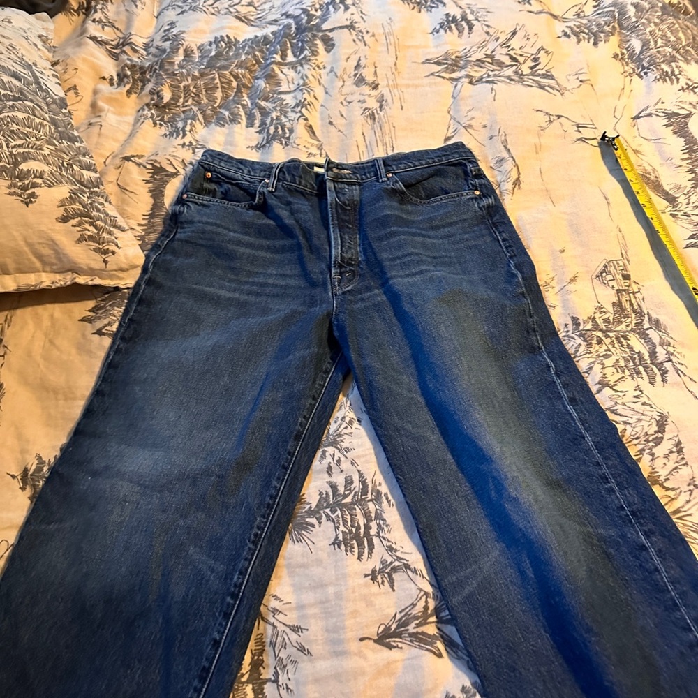 MOTHER Flare & Wide Leg Jeans in Deep Blue